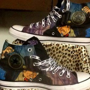 EUC CTAS Converse Hi-DC COMICS S16 BATMAN V PENGUIN